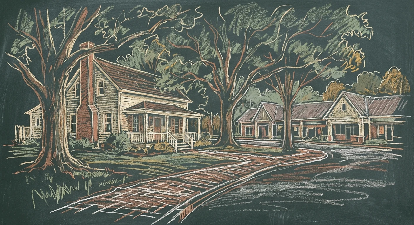 Dunwoody Village chalk illustration